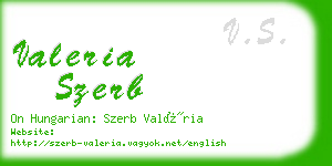 valeria szerb business card